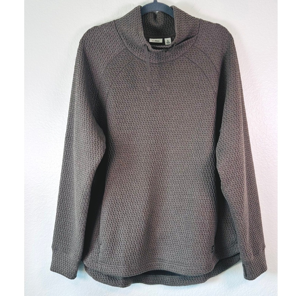 LL Bean Ridgeknit Crossneck Pullover Gorpcore Quiet Luxury Brown XL 520418
